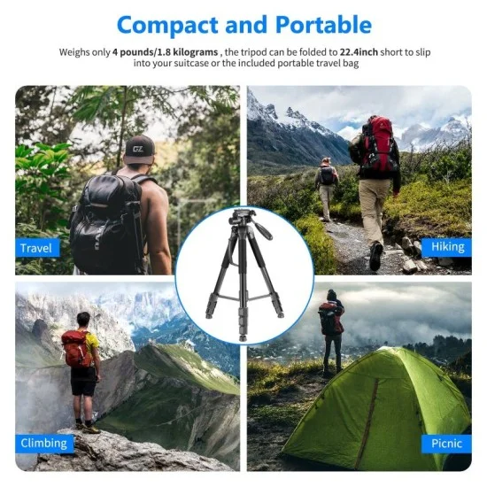 Neewer aluminum alloy camera tripod monopod with pan head(i) _ black